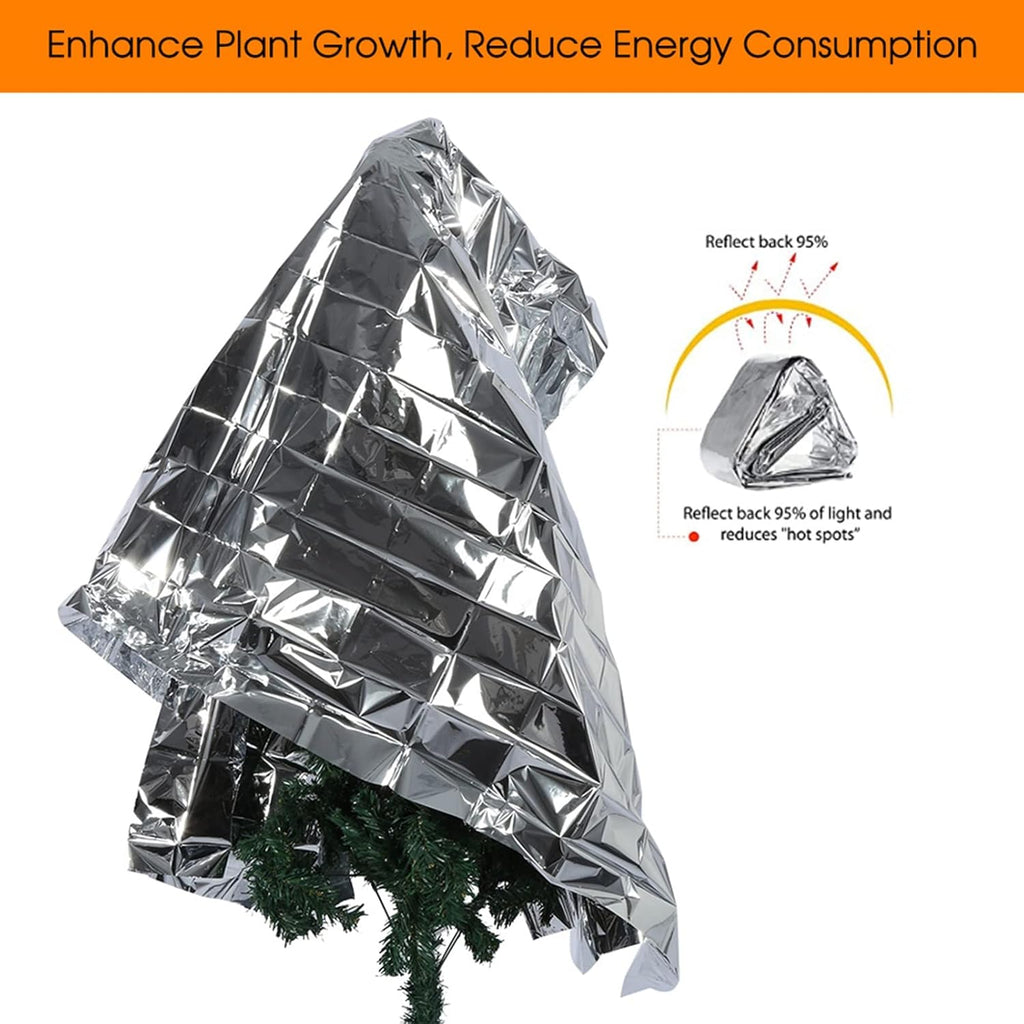 2 pcs Plant Growth Mylar Films High Reflective Mylar Sheets, Garden Greenhouse Covering Foil Sheets, Plant Growing Tents, Grow Light Accessories, 210 x 120cm, Silver, Wholesale Business