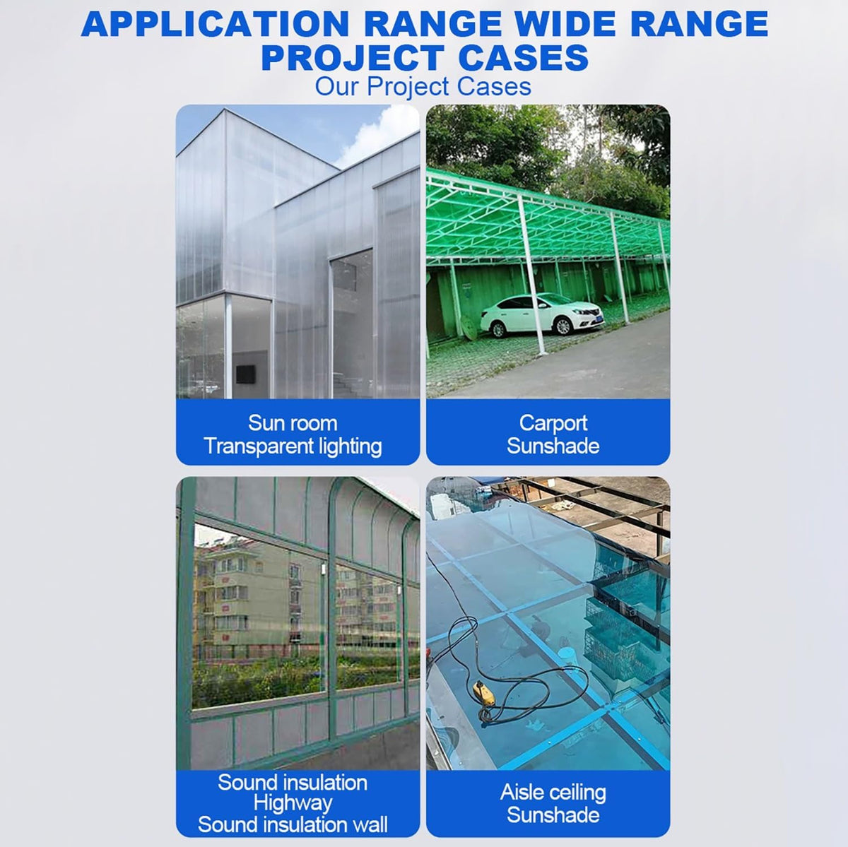 Greenhouse Panels Daylighting Roof Panels Transparent Greenhouse Panel Easy to Bend and Cut for Outdoor Gardens Greenhouses.(Transparent,2x26.2ft)