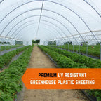 Farm Plastic Supply - Clear Greenhouse Plastic Sheeting - Ultra Durable - 8 mil - (50' x 50') - 4 Year UV Resistant Polyethylene Greenhouse Film for Gardening, Farming, Agriculture