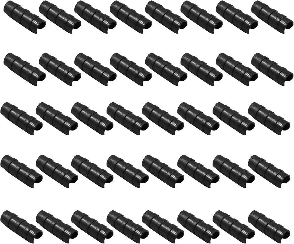 40 Pcs Greenhouse Tube Clips, 25mm/1" Greenhouse Clamps Clips for Greenhouse Film, Sunshade Nets, Frame Shelters, Row Covers, Gardening, Black