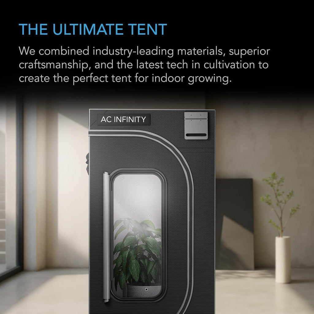 AC Infinity CLOUDLAB 733, Advance Grow Tent 3x3, Thickest 1" Poles, 2000D Mylar Canvas, Lab-Tested Highest Reflectivity, Largest Zipper Window, Controller Mount Plate, 36" x 36" x 72" Indoor Growing