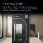AC Infinity CLOUDLAB 844, Advance Grow Tent 4x4, Thickest 1" Poles, 2000D Mylar Canvas, Lab-Tested Highest Reflectivity, Largest Zipper Window, Controller Mount Plate, 48" x 48" x 80" Indoor Growing