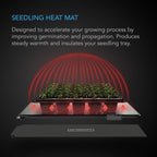 AC Infinity SUNCORE H5, Seedling Mat 20” x 20.75” with Digital Thermostat Controller for Exact Temperature Levels, Waterproof Heating Pad for Indoor Gardening, Hydroponics, Germination, Cloning