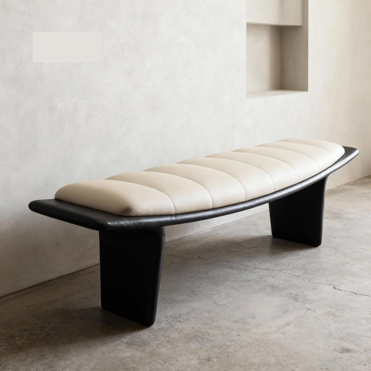 Modern Upholstered Long Bench for Living Room and Home Use Leather for Bedroom and Bed end Entryway(Medium)