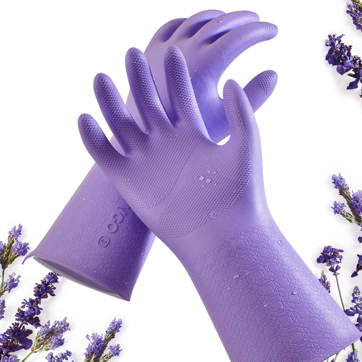 Vgo... Extra Long Gardening Gloves,Double-layer,Waterproof,Slip-Resistant,Chemical-Resistant Glove for Gardening,Outdoor Work(TP1117)