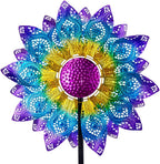 Large Wind Spinners Outdoor,Wind Spinner for Yard Metal Wind Sculptures & Spinners 82.8 Inch Windmill Kinetic Yard Art for Patio,Lawn & Garden Decor