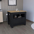 Kitchen Island Two Door Cabinet and Shelf with Multicolor | Ample storage with two doors and shelf