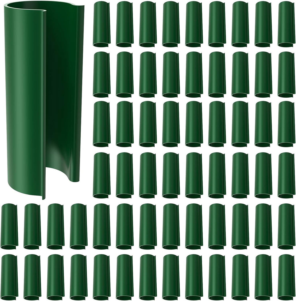 Jetec 128 Pieces PVC Pipe Clips Covers 2.4 Inches Long Greenhouse Clamps for Netting for Greenhouses Garden Shelters Bird Protection(For 1/2 Inch PVC Pipe,Green)