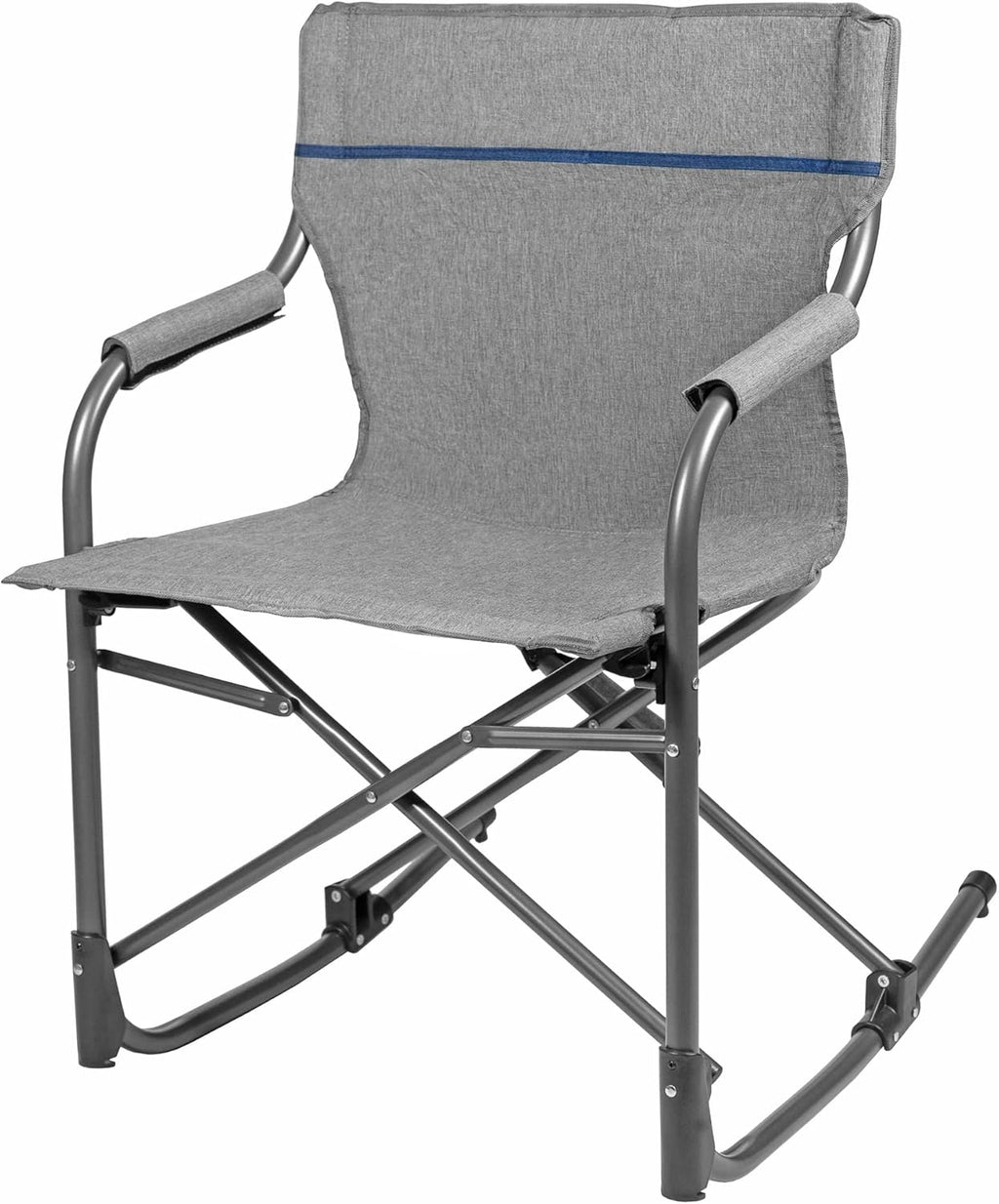 Zenithen Limited Foldable Portable Rocking Director's Chair Perfect for Sporting Events, Outdoor Activities, Camping, Patio Furniture, and Relaxing, Grey