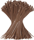 12 Inch Zip Ties Brown 1000 PCS, 50 Lbs- Heavy Duty Tensile Strength, Nylon PA66 UV Resistant Cable Ties for Indoor and Outdoor Use - Ideal for object bundling and fastening