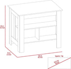 Cala Dark Brown Kitchen Island with Stool Storage