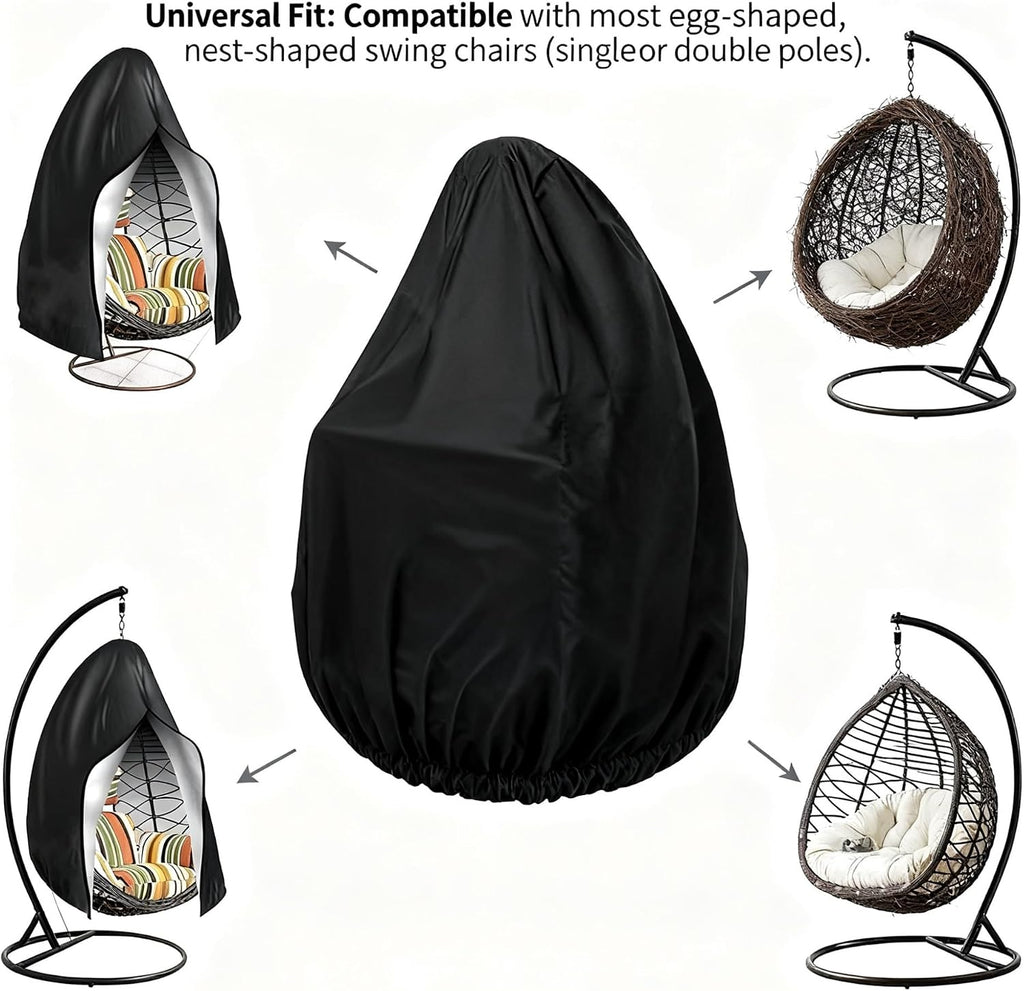 Heavy-Duty 210D Oxford Swing Cover-Waterproof UV-Resistant and Windproof Hammock with Drawstring(Double(200cm*230cm))