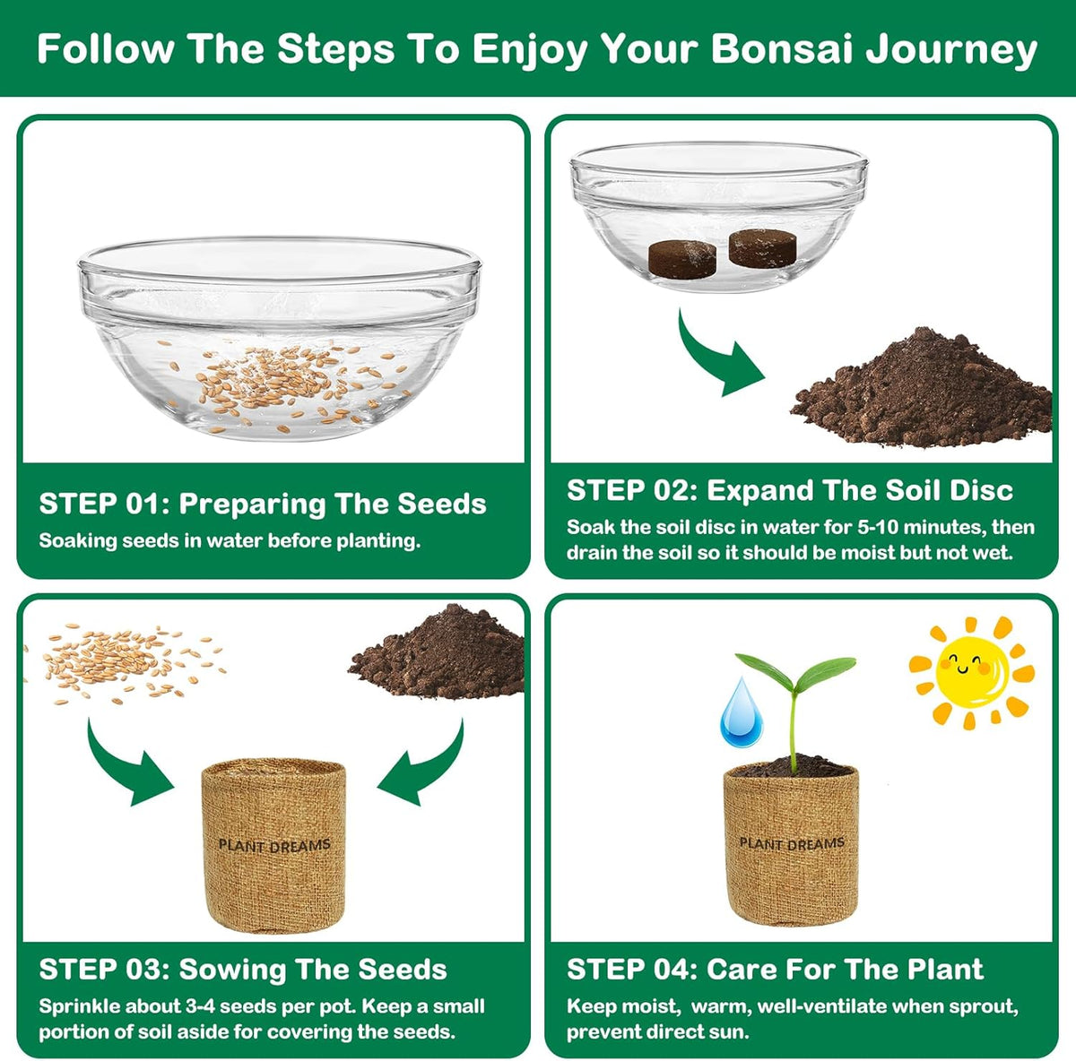 Bonsai Tree Kit, Complete Bonzai Tree Starter Kits with Tools, Unique DIY Gardening Gifts for Mom Women Men, Crafts Hobby Kits, Grow Bonsai Tree Live Indoor