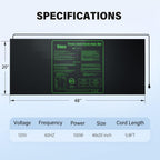 iPower 48" x 20" Waterproof Durable Seedling Heat Mat Warm Hydroponic Plant for Indoor Gardening Germination Starting