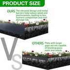 Metal Landscape Edging 6 Pack 40" L x 6" H,Galvanized Bendable Metal Garden Edging,Hammer- in Steel Landscape Edging with a Pair of Gloves and 7 Clips,Navy Blue (20 FT Total)