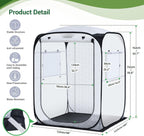 Ohuhu Pop Up House - Fast Set-up Small Greenhouse Walk in Portable Greenhouses Indoor Outdoor with Removable PE Mat & Mesh Window for Protecting Plant from Cold Frost & Birds 48 x 48 x 63.7''