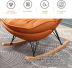 Home Living Room Bedroom Rocking Chair with High Backrest,Rocking Chair Adult Lazy Sofa Can Recline,Comfortable Living Room Rocking Chair with Footstool,A,One Size