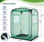 Ohuhu Pop Up Greenhouse for Outdoors, Portable Walk-in Mini Green House with Removable PE Mat & Mesh Window Fast Set-up GreenHouses for Indoor Outside Protecting Plant from Cold Frost & Birds