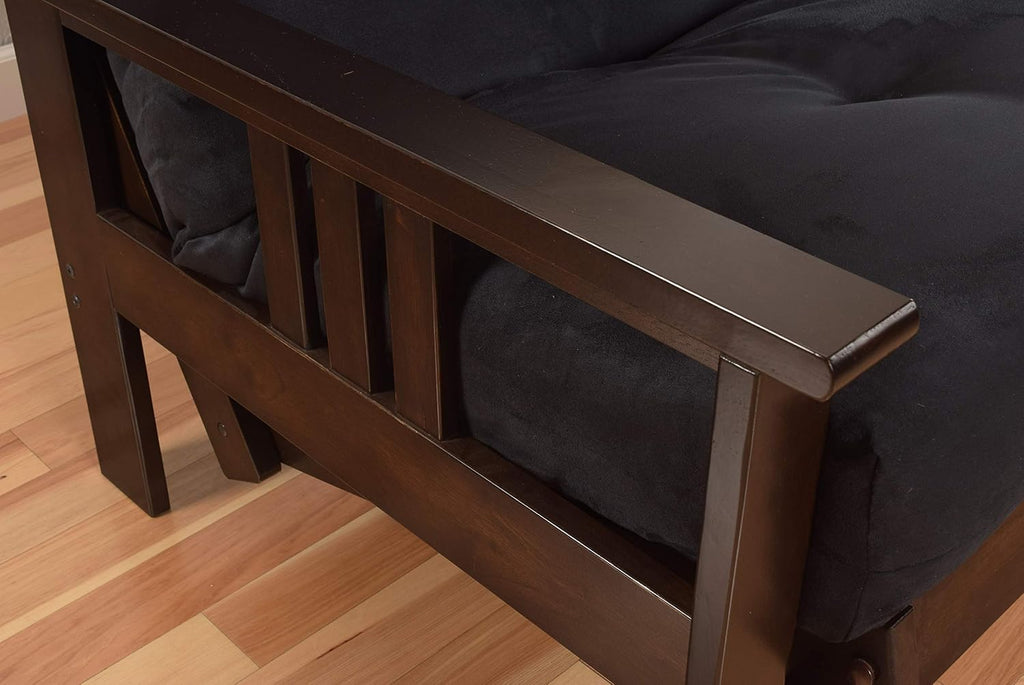 Kodiak Furniture Monterey Queen-size Futon, Espresso Finish with Oregon Trail Java Mattress