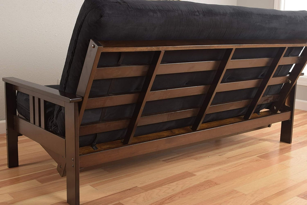 Kodiak Furniture Monterey Queen-size Futon, Espresso Finish with Oregon Trail Java Mattress