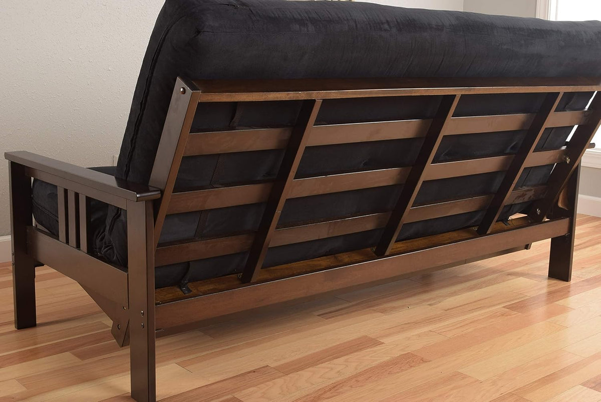 Kodiak Furniture Monterey Queen-size Futon, Espresso Finish with Oregon Trail Java Mattress