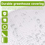 16Ftx20Ft Greenhouse Cover,Clear Plastic Tarps,16Mil Heavy Duty Waterproof tarp with UV Resistance and Grommets,Greenhouse Plastic for Gardening,Farming,Nursery,Garden