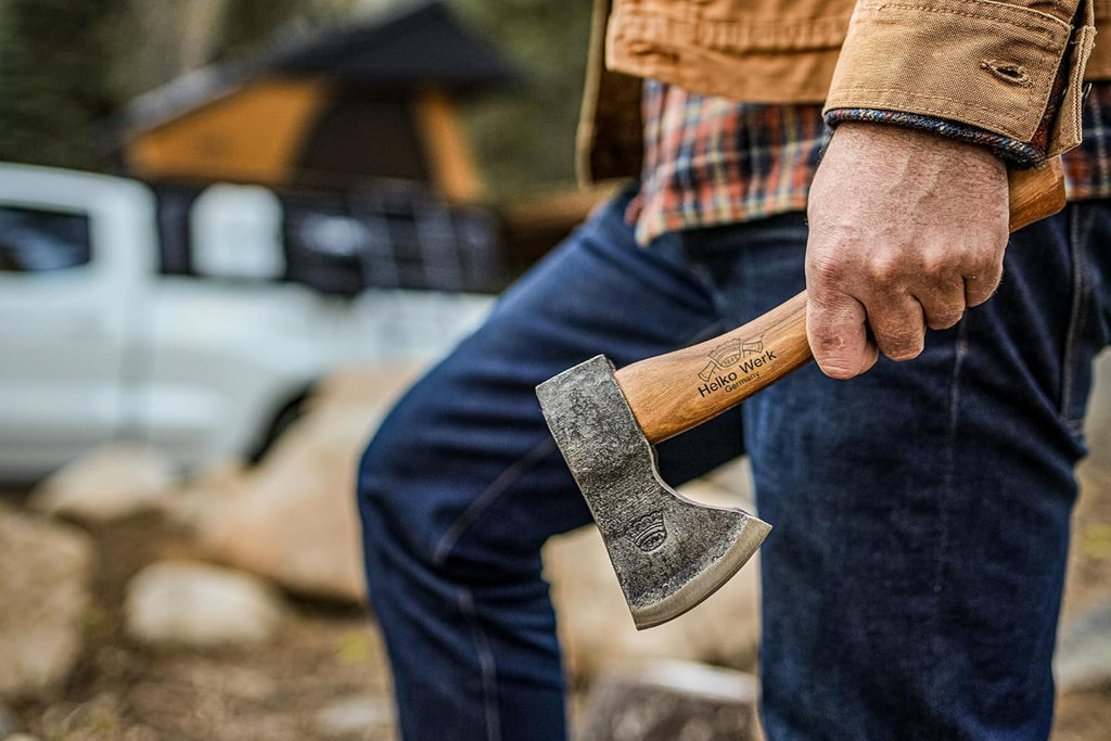 1844 Helko Werk Germany Traditional Wölfling Hatchet - Made in Germany Compact Ultralight Bushcraft Backpacking Hand-Forged Hatchet Head 0.75 lbs, Handle 10.5 in (Wölfling) #11325
