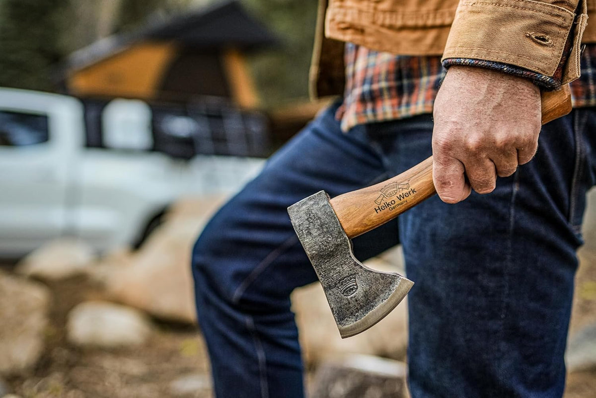 1844 Helko Werk Germany Traditional Wölfling Hatchet - Made in Germany Compact Ultralight Bushcraft Backpacking Hand-Forged Hatchet Head 0.75 lbs, Handle 10.5 in (Wölfling) #11325