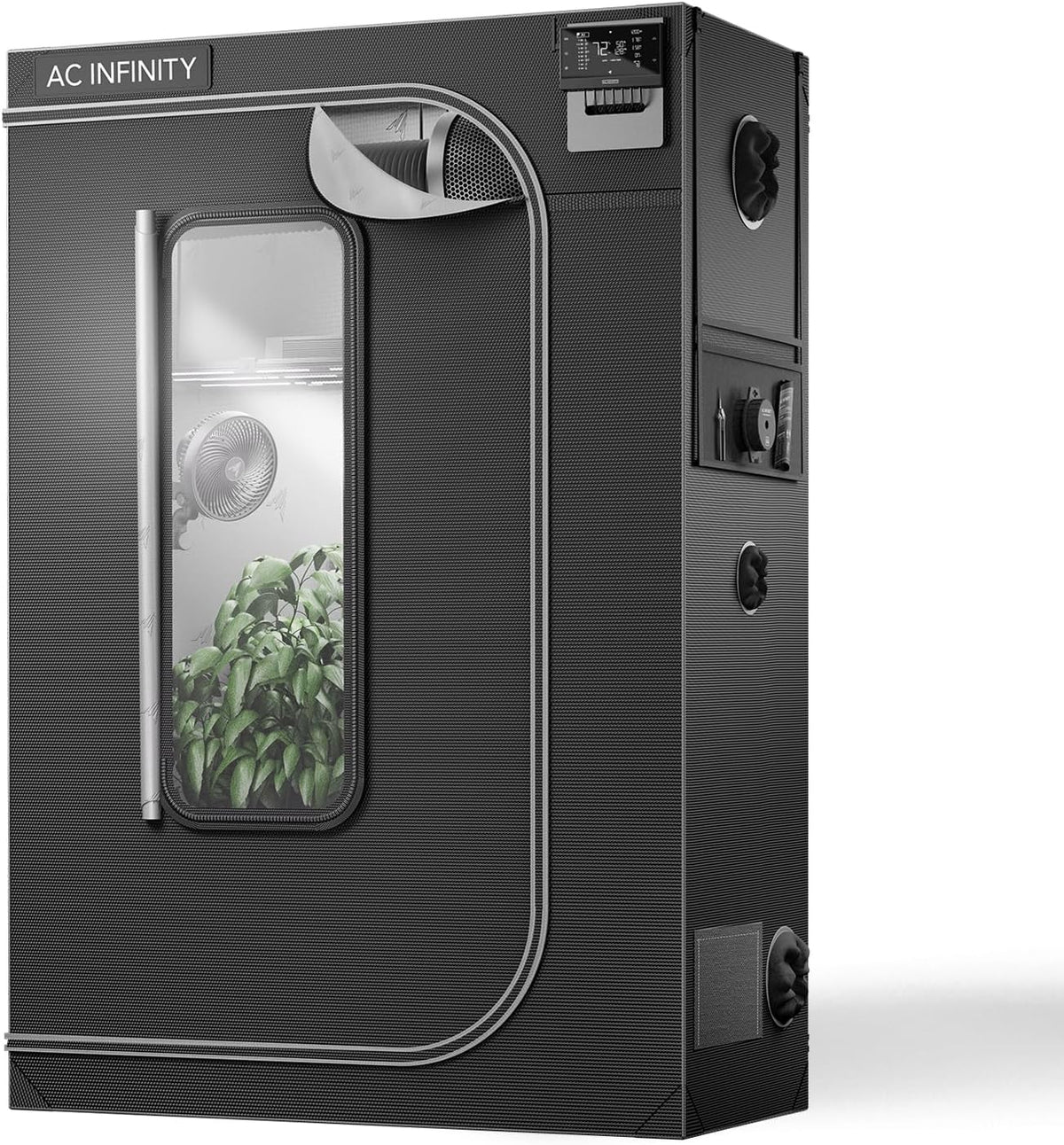 AC Infinity CLOUDLAB 642, Advance Grow Tent 4x2, Thickest 1" Poles, 2000D Mylar Canvas, Lab-Tested Highest Reflectivity, Largest Zipper Window, Controller Mount Plate, 48" x 24" x 72" Indoor Growing