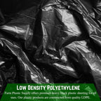 Farm Plastic Supply - Black Plastic Sheeting - 10 mil - (5' x 100') - Black Plastic Tarp, Polyethylene Vapor Barrier Sheeting, Painters Tarp