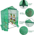 Walk-in Greenhouse Replacement Cover with Roll-Up Zipper Door- 56"x56"x76" PE Plant Gardening Greenhouse Cover for Gardening Plants Cold Frost Protection Wind Rain Proof (Frame Not Include)