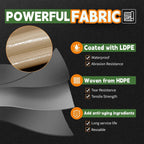 RAINDEWAY 12x24 Feet Heavy Duty Tarp,12 Mil Tan Waterproof Poly Tarp Cover,UV Resistant,Weatherproof,Durable,Multipurpose Tarps with Grommets and Reinforced Edges