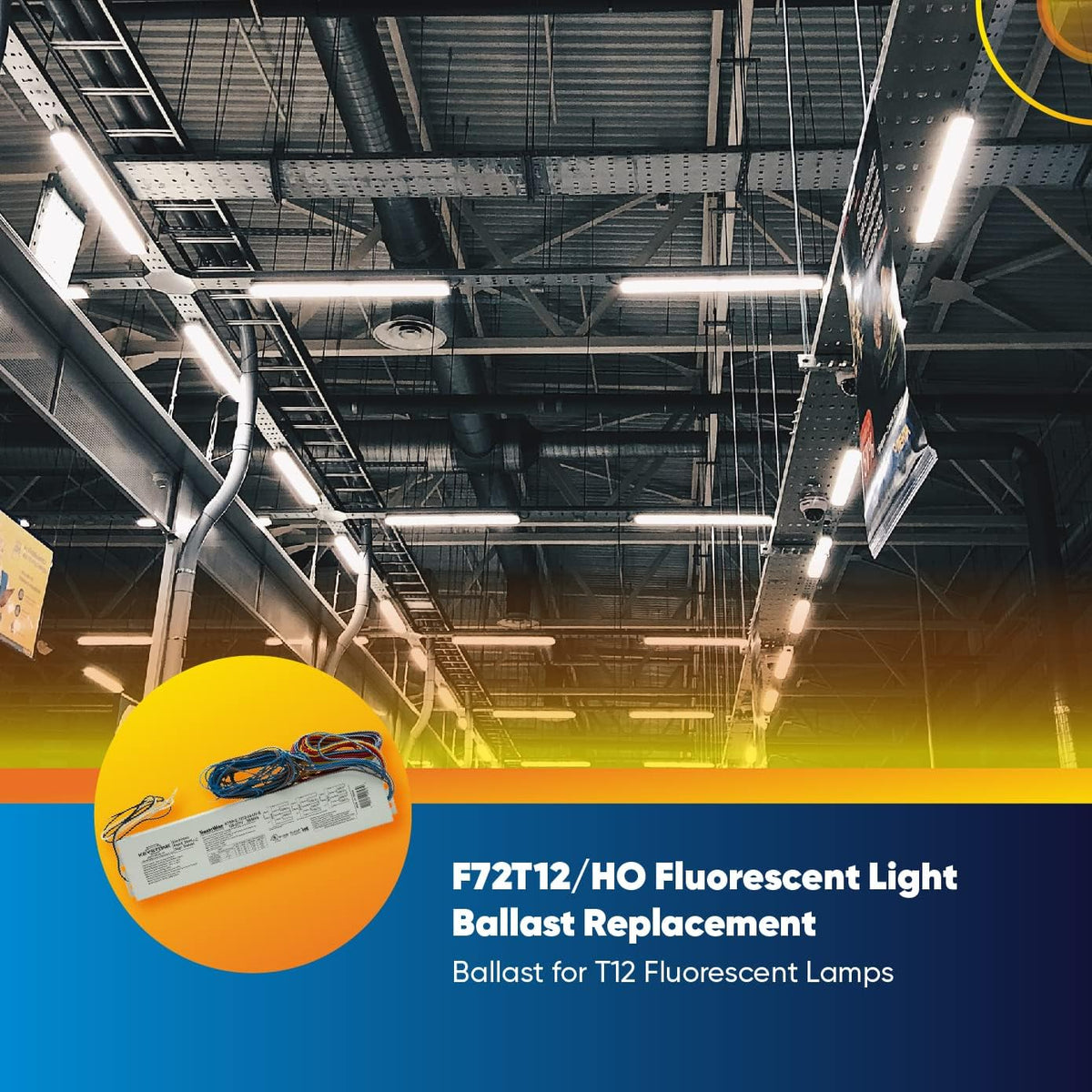 F72T12/HO Rapid Start Fluorescent Light Ballast Replacement for Advance Asb-1224-24-BL-TP by Technical Precision - 12-24 Ft. T12 2-4 Lamp Ballast for Signs and Outdoor Applications