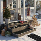 Riakrum 4 Pcs Heated Snow Melting Mats Outdoor, 10 x 30 in Winter Anti-Slip Heated Rubber Mat for Walkways Decks and Sidewalks, Snow and Ice Melting Pads Connection with 9.84 ft Power Cord