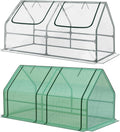 Aoodor 6 x 3 x 3 ft Mini Greenhouse with 2 Zipper Doors, Water-Resistant, UV-Protected for Flowers, Vegetables, and Herbs, Includes 2 Covers