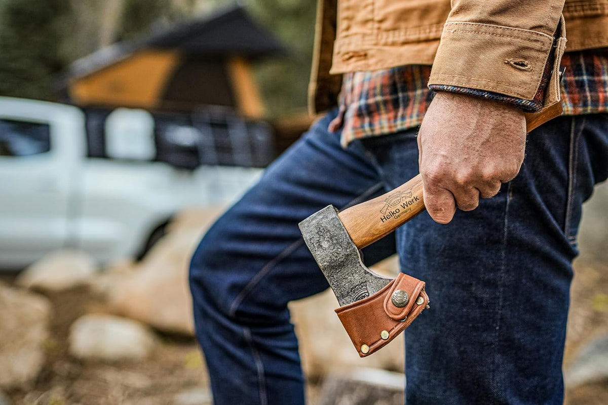 1844 Helko Werk Germany Traditional Wölfling Hatchet - Made in Germany Compact Ultralight Bushcraft Backpacking Hand-Forged Hatchet Head 0.75 lbs, Handle 10.5 in (Wölfling) #11325