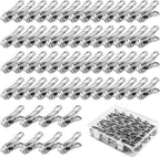 Aodaer 60 Pieces Stainless Steel Garden Clip with Strong Grip Heavy Duty Greenhouse Clips Anti-wind Garden Shed Film Shading Net Rod Clamps for Shade Cloth Plant Cover on Garden Hoops