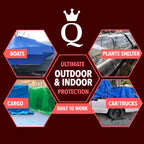 QUEEN OF TARPS | 8x10 Heavy Duty Tarp Waterproof, 120 GSM is 12 MIL, UV/Tear Resistant Tarp, Camping, Outdoor Furniture, Car, Tents, Painting, Firewood Protection | 8x10, Heavy Duty