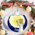 Stained Glass Ornament, Peace Angel Christmas Ornaments, Christmas Decorations for Tree, Holiday Ornament, Holiday Party Gifts, Gift Ideas & Xmas Gift - Peace Angel