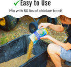 Herb Supplement for Backyard Chickens - Natural Chicken Treats, Poultry Feed Botanical Mix, Plant-Based Coop Snacks for Daily Wellness, Feather Quality, Egg Production, USA (12 oz)