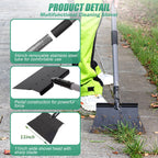 Suchtale 54 Inch Heavy Duty Snow Shovel and Ice Scraper with Adjustable Long Handle, Multifunctional Floor Scraper Tool for Driveway, Sidewalk, Garden and Outdoor Cleaning
