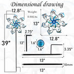 39" Dolphin Wind Spinners Metal Windmill Garden Stake,Ocean Theme Outdoor Wind Spinner,Wind Sculptures Yard Art Decorations for Patio,Lawn & Garden Decor