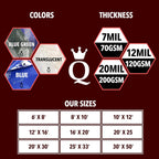 QUEEN OF TARPS | 6x8 Light Duty Tarp Waterproof, 70 GSM is 7 MIL, UV/Tear Resistant Tarp, Camping, Outdoor Furniture, Car, Tents, Painting, Firewood Protection | 6x8, Light Duty