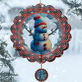 3D Snowman Wind Spinners for Yard and Garden Christmas Decor 12 Inch Outdoor Metal Stainless Steel Wind Spinner Unique Gift Xmas Wind Sculptures