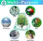 Pop Up Greenhouse Cover Transparent PVC Mini Greenhouse Outdoor with 4 Fixed Nails, Clear Portable Backyard Gardening Sunshine Tent for Cold Frost Protector Gardening Plants