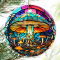 Colorful Ceramic Mushroom Christmas Ornament, Mushroom Lovers Gift, Christmas Decor - Pattern B