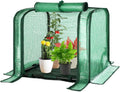 U'Artlines Portable Mini Greenhouse Small Green House with Waterproof Pad 23x13x17 Inch Plant Cover Tent for Garden Small Plants Indoor Outdoor, Green PE