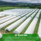 Farm Plastic Supply - String Reinforced 4 Year UV Resistant 10 mil White Greenhouse Plastic Sheeting - 4 Year UV Resistant Polyethylene Greenhouse Film, Hoop House Green House Cover (16' x 75')