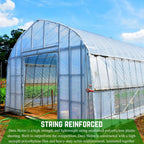 Farm Plastic Supply - String Reinforced 4 Year UV Resistant 10 mil Clear Greenhouse Plastic Sheeting - 4 Year UV Resistant Polyethylene Greenhouse Film, Hoop House Green House Cover (32' x 100')