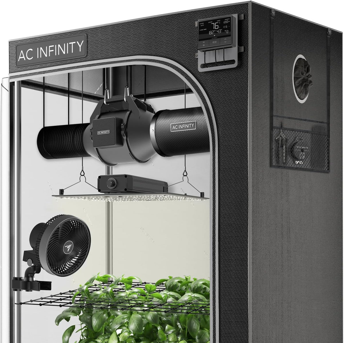 AC Infinity Advance Grow System 2x2, 1-Plant Kit, WiFi-Integrated Grow Tent Kit, Automate Ventilation, Circulation, Schedule Full Spectrum Samsung LM301H LED Grow Light, 2000D Mylar Tent